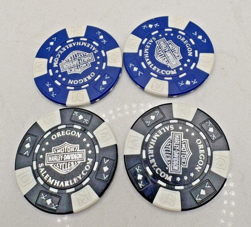 Harley Davidson Poker Chips, Complete your collection, Salem, OR, Two Colors